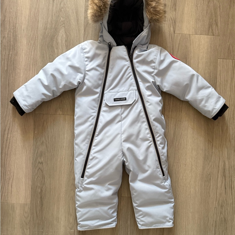 Canada Goose baby Hooded Snowsuit with Fur Trim